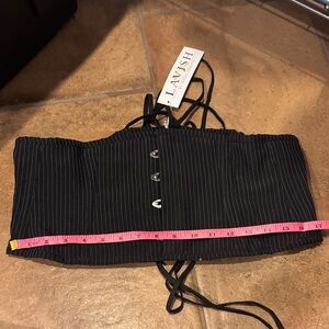NWT Lavish Pinstripe Corset
